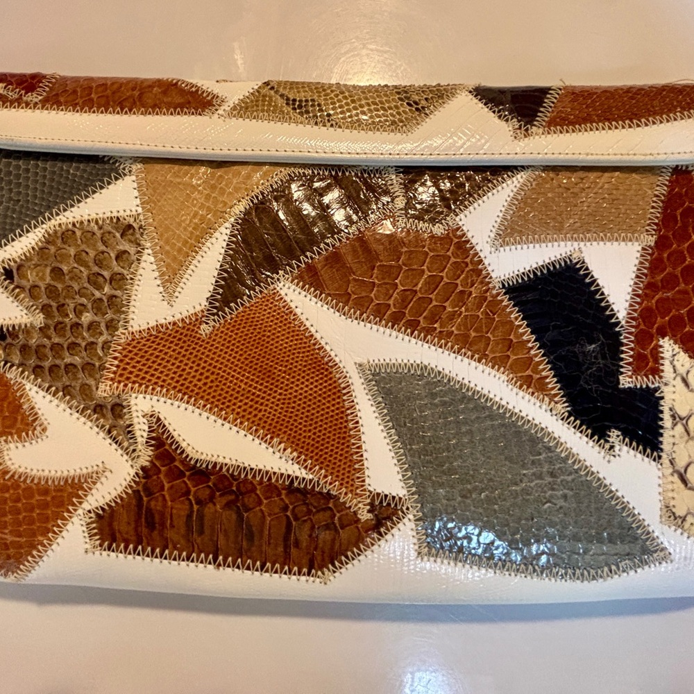 Elegant Multicolor Patchwork Clutch - image 2